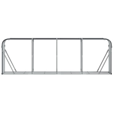 vidaXL Ξυλοθήκη Ανθρακί 300x45x100εκ. από Γαλβανισμένο Ατσάλι