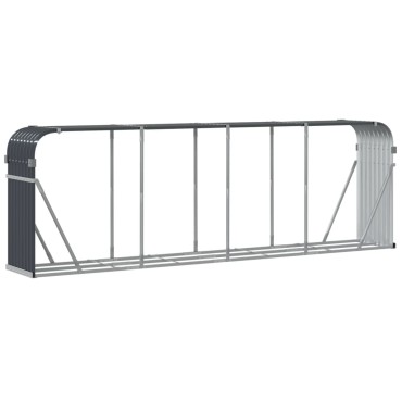 vidaXL Ξυλοθήκη Ανθρακί 300x45x100εκ. από Γαλβανισμένο Ατσάλι