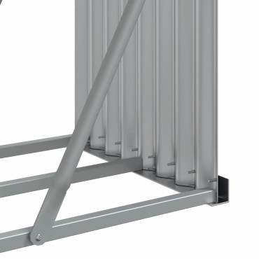 vidaXL Ξυλοθήκη Ανθρακί 300x45x100εκ. από Γαλβανισμένο Ατσάλι