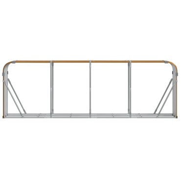 vidaXL Ξυλοθήκη Ξύλινη Όψη 300x45x100 εκ. από Γαλβανισμένο Ατσάλι