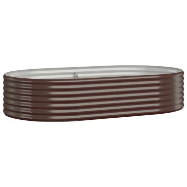 vidaXL Ζαρντινιέρα Καφέ 175x100x36 εκ. Γαλβανισμένος χάλυβας