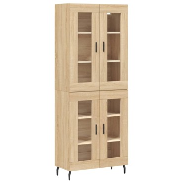 vidaXL Ντουλάπι Sonoma δρυς 69,5x34x180cm από Επεξεργασμένο Ξύλο 1 τεμ.