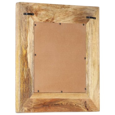 vidaXL Καθρέφτης Σκαλιστός στο Χέρι 50x50x2,6εκ. από Μασίφ Ξύλο Μάνγκο