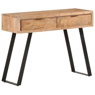 vidaXL Τραπέζι Κονσόλα Live Edge 100x35x76cm από Μασίφ Ξύλο Ακακίας 1 τεμ.