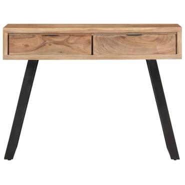 vidaXL Τραπέζι Κονσόλα Live Edge 100x35x76cm από Μασίφ Ξύλο Ακακίας 1 τεμ.