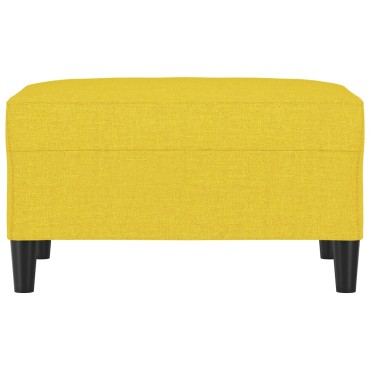vidaXL Υποπόδιο Ανοιχτό Κίτρινο 70x55x41cm Υφασμάτινο 1 τεμ.