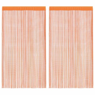 vidaXL Κουρτίνες με Κρόσσια 2 τεμ. Πορτοκαλί 140x250cm
