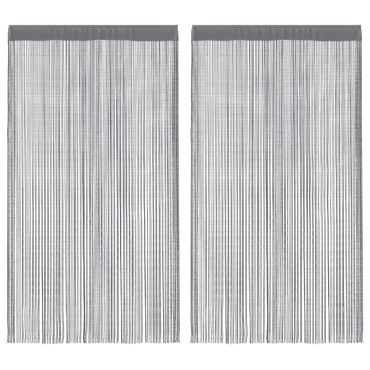 vidaXL Κουρτίνες με Κορδόνι 2 τεμ. Ανθρακί 140x250cm
