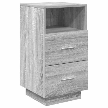vidaXL Κομοδίνο με 2 συρτάρια Γκρι Sonoma 36x36x68cm 1 τεμ.