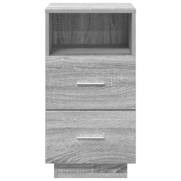 vidaXL Κομοδίνο με 2 συρτάρια Γκρι Sonoma 36x36x68cm 1 τεμ.