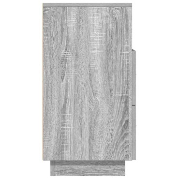 vidaXL Κομοδίνο με 2 συρτάρια Γκρι Sonoma 36x36x68cm 1 τεμ.