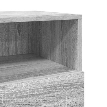 vidaXL Κομοδίνο με 2 συρτάρια Γκρι Sonoma 36x36x68cm 1 τεμ.
