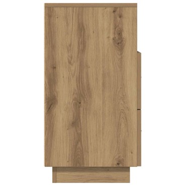 vidaXL Κομοδίνο με 2 συρτάρια Αρτισιανή Δρυς 36x36x68cm 1 τεμ.