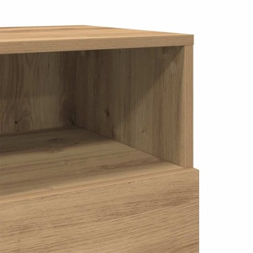 vidaXL Κομοδίνο με 2 συρτάρια Αρτισιανή Δρυς 36x36x68cm 1 τεμ.