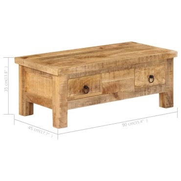 vidaXL Τραπεζάκι Σαλονιού 90x45x35cm από Μασίφ Ξύλο Μάνγκο 1 τεμ.