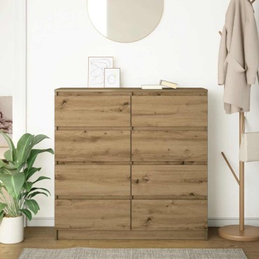 vidaXL Ντουλάπι Δρυς τεχνίτης 100x35x99cm από Επεξεργασμένο Ξύλο 1 τεμ.