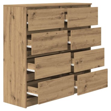 vidaXL Ντουλάπι Δρυς τεχνίτης 100x35x99cm από Επεξεργασμένο Ξύλο 1 τεμ.
