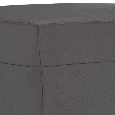 vidaXL Πάγκος Γκρι 100x35x41cm από Συνθετικό Δέρμα 1 τεμ.