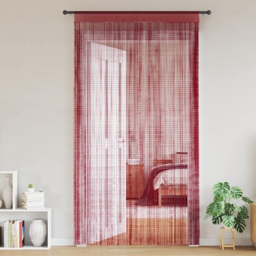 vidaXL Κουρτίνες με Κρόσσια 2 τεμ. Μπορντό 100x250cm