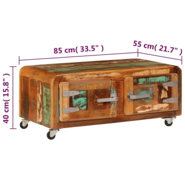 vidaXL Τραπεζάκι Σαλονιού 85x55x40cm από Μασίφ Ανακυκλωμένο Ξύλο 1 τεμ.