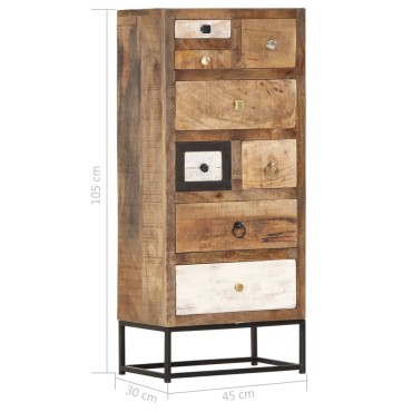 vidaXL Συρταριέρα 45x30x105cm από Μασίφ Ανακυκλωμένο Ξύλο 1 τεμ.