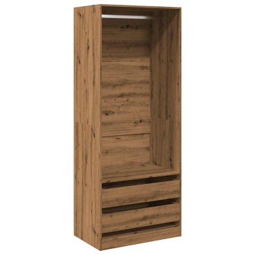 vidaXL Ντουλάπα Αρτισιανή Δρυς 80x50x200cm από Επεξεργασμένο Ξύλο 1 τεμ.