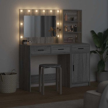 vidaXL Τραπέζι περιποίησης 2 τεμ. Γκρι 78,5x41x135 εκ