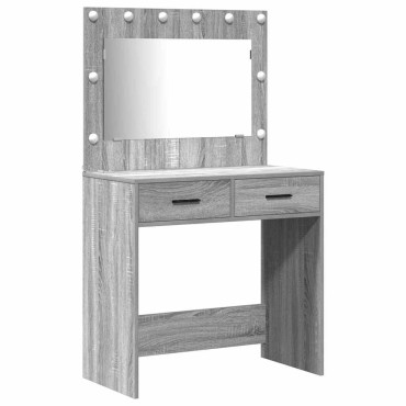 vidaXL Τραπέζι περιποίησης 2 τεμ. Γκρι 78,5x41x135 εκ