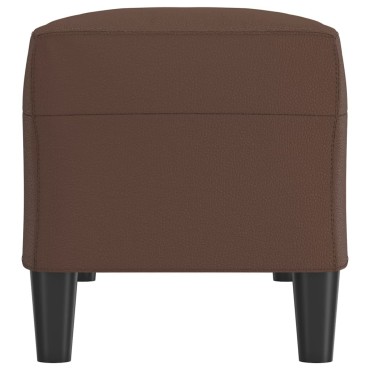 vidaXL Πάγκος Καφέ 100x35x41cm από Συνθετικό Δέρμα 1 τεμ.