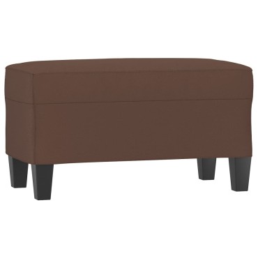vidaXL Πάγκος Καφέ 70x35x41cm από Συνθετικό Δέρμα 1 τεμ.