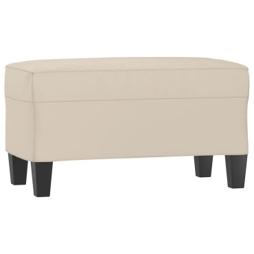 vidaXL Πάγκος Κρεμ 70x35x41cm από Ύφασμα Μικροϊνών 1 τεμ.