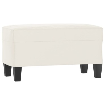 vidaXL Πάγκος Μπεζ 70x35x41cm από Ύφασμα Μικροϊνών 1 τεμ.