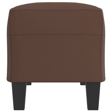 vidaXL Πάγκος Καφέ 100x35x41cm από Συνθετικό Δέρμα 1 τεμ.