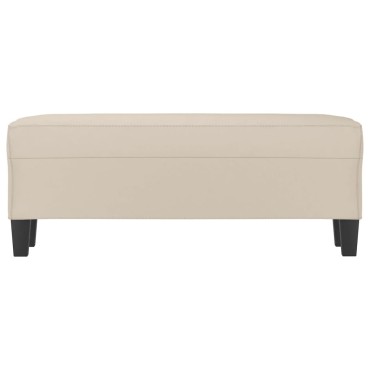 vidaXL Πάγκος Κρεμ 100x35x41cm από Ύφασμα Μικροϊνών 1 τεμ.