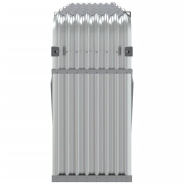 vidaXL Ξυλοθήκη Ασημί 300x45x100 εκ. από Γαλβανισμένο Ατσάλι