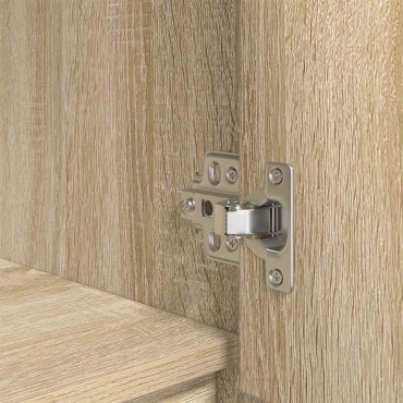 vidaXL Ντουλάπι με συρτάρι 55,5x34x119,5cm Ξύλινο μηχανουργικό ξύλο 1 τεμ.