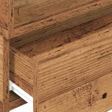 vidaXL Κομοδίνο Επιτοίχιο Όψη Παλαιού Ξύλου 45x26x28,5cm 1 τεμ.