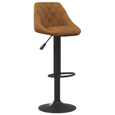 vidaXL Σκαμπό Μπαρ Καφέ Βελούδινο 46x44x(82-103)cm 1 τεμ.