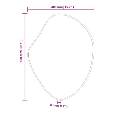 vidaXL Καθρέφτης Τοίχου Μαύρος 50x40 εκ.