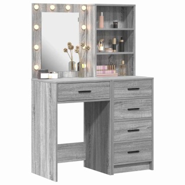 vidaXL Τραπέζι περιποίησης 2 τεμ. Γκρι 50x41x135 εκ