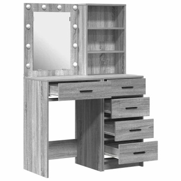 vidaXL Τραπέζι περιποίησης 2 τεμ. Γκρι 50x41x135 εκ