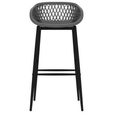 vidaXL Καρέκλες Μπαρ 2 τεμ. Γκρι 48x47,5x95,5cm