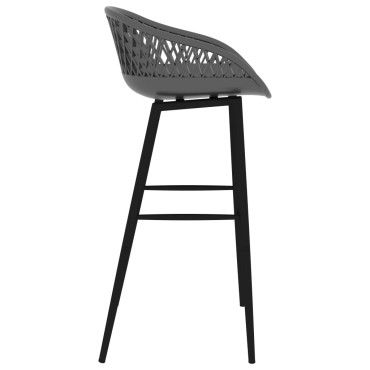 vidaXL Καρέκλες Μπαρ 2 τεμ. Γκρι 48x47,5x95,5cm