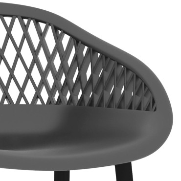 vidaXL Καρέκλες Μπαρ 2 τεμ. Γκρι 48x47,5x95,5cm
