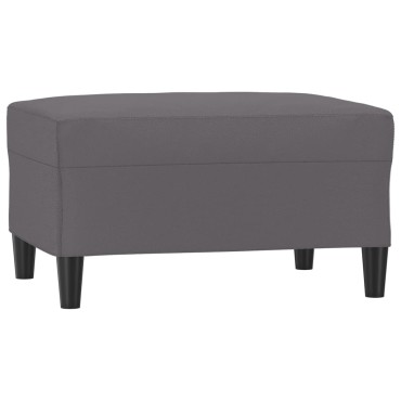 vidaXL Υποπόδιο Γκρι 70x55x41cm από Συνθετικό Δέρμα 1 τεμ.