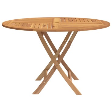 vidaXL Τραπέζι Κήπου Πτυσσόμενο 110x75cm Μασίφ Ξύλο Teak 1 τεμ.
