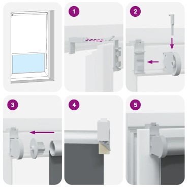 vidaXL Roller Blind Blackout γκρί 150x230 cm Πλάτος υφάσματος 146,6cm