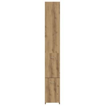 vidaXL Ντουλάπι μπάνιου Δρυς τεχνίτης 25x25x170cm Κατασκευασμένο ξύλο