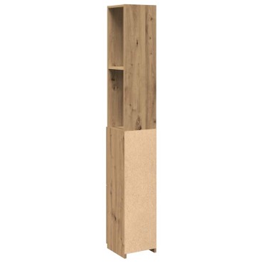 vidaXL Ντουλάπι μπάνιου Δρυς τεχνίτης 25x25x170cm Κατασκευασμένο ξύλο
