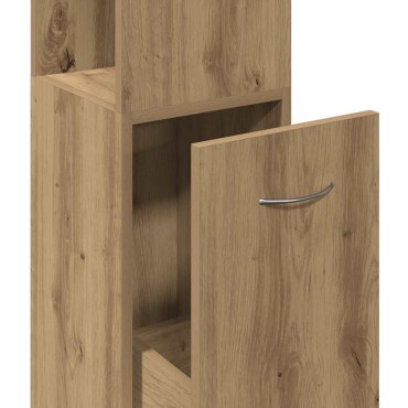 vidaXL Ντουλάπι μπάνιου Δρυς τεχνίτης 25x25x170cm Κατασκευασμένο ξύλο